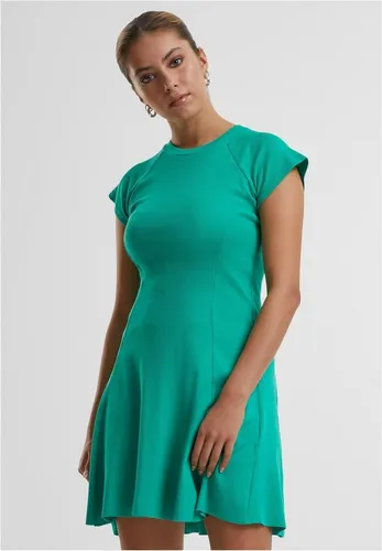 Urban Classics Damen Skaterkleid - Ladies Skater Rib Dress in ferngreen - Freizeitkleider für Damen, aus bequemer Baumwoll-Elasthan-Mischung für eine perfekte Passform und ideal für entspannte Freizeitaktivitäten.