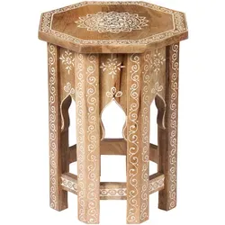 Marrakesch Orient & Mediterran Interior Beistelltisch Faiha klein - Orientalischer Beistelltisch, handgefertigt aus Indien, ideal für ein stilvolles Ambiente und sofort einsatzbereit ohne Montage.