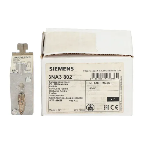 Produktbild Siemens 3NA3802 LV HRC Fuse Element New NFP
