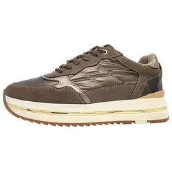 MUSTANG Damen Sneaker Braun, Schuhgröße: EUR 41 - Damen-Sneaker aus Synthetik mit flachem Absatz, bequem und stylisch für den Alltag.