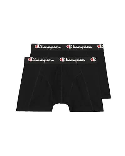 Champion Herren Core x2 Retroshorts, Schwarz, M (2er Pack)