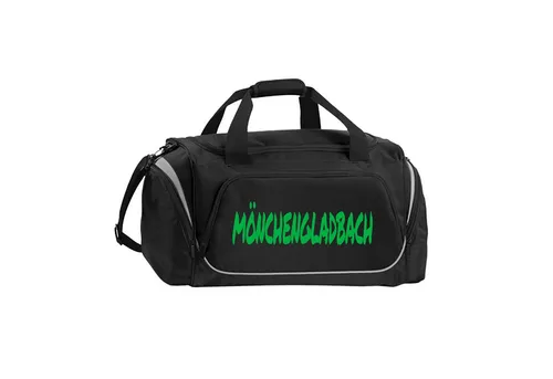 multifanshop Sporttasche Mönchengladbach - Sporttasche mit 4 Fächern und Flaschenhaltern, ideal für Fans von Mönchengladbach. Hochwertiges Material und brillanter Druck für langlebige Freude.
