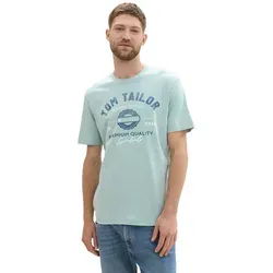 Tom Tailor Herren T-Shirt LOGO Regular Fit Weiß Moss 27450 M