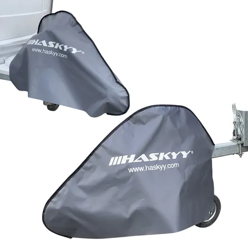 HASKYY Deichselhaube 90x60cm - Wetterfeste Deichselabdeckung für PKW-Anhänger, schützt zuverlässig vor Witterungseinflüssen und UV-Strahlung, inkl. Gummiseil mit Karabinern für sicheren Halt.