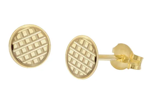 trendor Paar Ohrstecker Damen-333 / 8K Gold Ø 6 mm