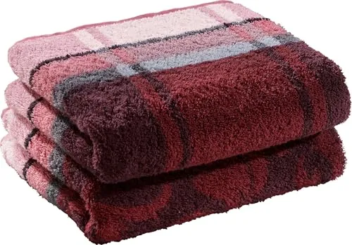 Erwin Müller Duschtuch-Set 2er-Pack weinrot Größe 70x140 cm von Erwin Müller