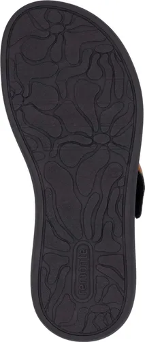 Remonte Damen Pantolette D2N51, Schwarz, Größe 42 - Gemütliche Pantoletten aus Kunstleder mit Klettverschluss, ideal für normale Füße. Weiche Textil-Innensohle und rutschfeste Light TR-Sohle sorgen für höchsten Komfort.