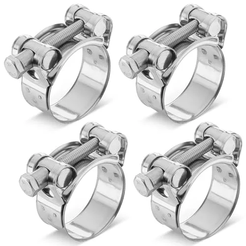 Poppstar 4 Stück Gelenkbolzenschellen Edelstahl Schlauchschellen Spannbereich 36-39mm, Bandbreite 20mm, W4
