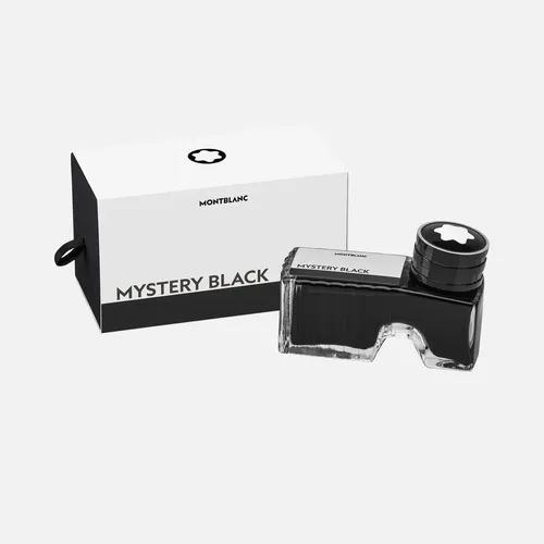 MONTBLANC 105190 Mystery Black Tintenfass 60 ml - Füllerpatronen, hochwertiges Tintenfass mit tiefschwarzer Tinte für ein elegantes Schreiberlebnis