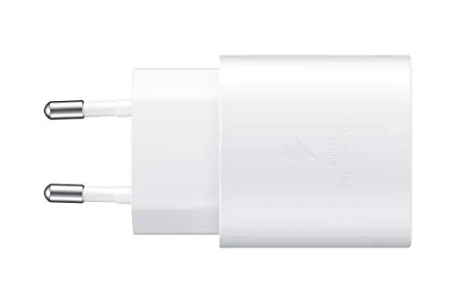 Samsung USB-C-Ladegerät, 25 W, ultraschnell, Adapter USB C auf USB, Schnellladegerät, Original-Ladegerät, ohne Kabel, weiß
