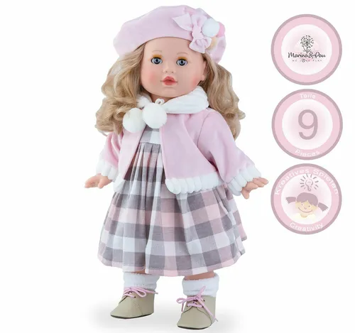 Krause & Sohn Annabell Puppe 42 cm - Hochwertige Spielpuppe mit Schlafaugen, Weichkörper und detailreicher Bekleidung - fördert Kreativität und Fantasie. Ideal als Geschenk für jeden Anlass!