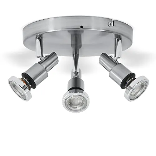 B.K.Licht LED Deckenspot Aurel - Warmweiß, 3-flammig, spritzwassergeschützt - Lampen – Flexibel verstellbarer LED Deckenstrahler für Badezimmer mit wechselbaren Leuchtmitteln und IP44 Schutzart, ideal für feuchte Räume.