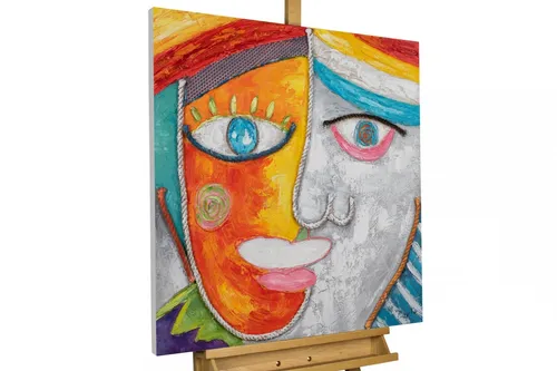 KunstLoft® Acryl Gemälde 'Two are One' 80x80cm | Bild handgemalt