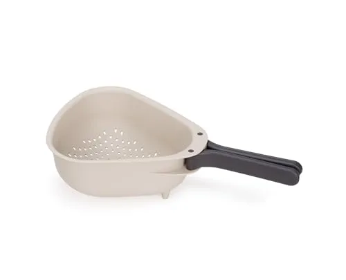 Joseph Joseph Droplet Kompakter Sieb mit Klappbare Griffe, Platzsparendes Design, Einfache Ausguss-Ecken, Zum Abtropfen von Gemüse, Pasta, Obst