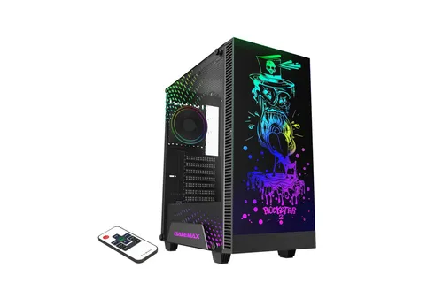 Gamemax Rockstar2 Midi Tower - ATX Gehäuse mit ARGB - Stylisches Gamemax Rockstar2 Midi Tower Gehäuse mit einzigartiger Doppelglas-Optik und ARGB-Beleuchtung. Optimal für die einfache Montage von ATX, M-ATX und ITX Mainboards, bietet Platz für bis zu 5 Lüfter und sorgt für perfekte Kabelverwaltung.