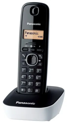 KXTG1611JTW Weißes DECT-Schnurlostelefon - Festnetztelefon mit benutzerfreundlichem Design, 50 Adressbucheinträgen und Anti-Fingerabdruck-Oberfläche für ein stets sauberes Aussehen.