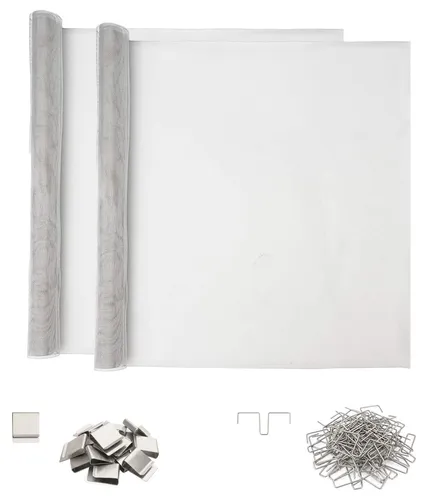 vidaXL Gartenzaun Lichtschachtabdeckung mit Clips 2 Stück 70 x 190 cm Aluminium