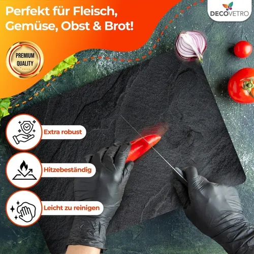 Decovetro Schneidebrett Glas |40x30cm | Glasschneidebrett | Leicht zu reinigen