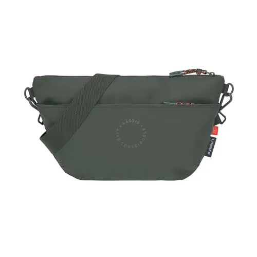 LÄSSIG Baby Kinderwagenorganizer Umhängetasche - Baby Wickelumhängetaschen - Wasserabweisende Bum Bag in dark olive, ideal für sicheren Halt am Kinderwagen und einfachen Zugriff auf Ihre Essentials.