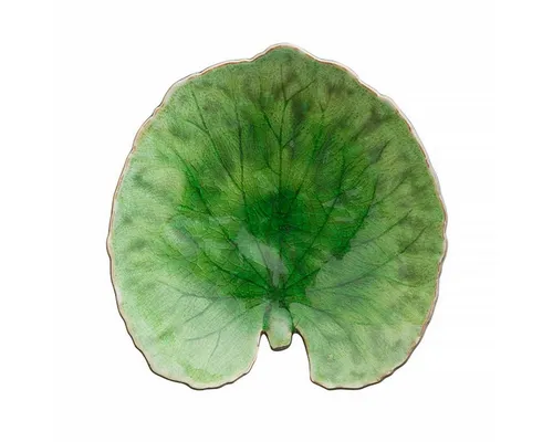 Costa Nova Vorspeisenteller Snack-/Beilagenteller, Blatt-Form, Alchemilla Leaf, (1 St), Hohe Brenntemperaturen, porenfrei hygienisch