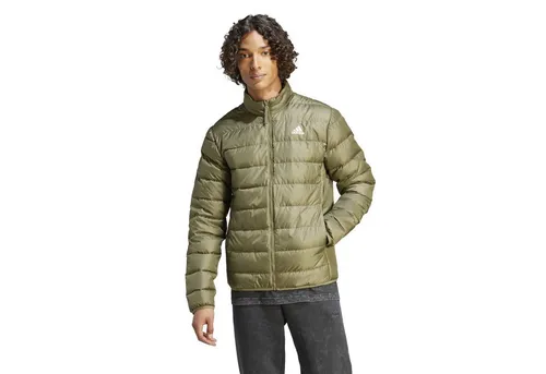 adidas Herren Essentials Light Down Jacket - olive strata, M - Leichte Daunenjacke für Herren, ideal für kühle Tage, mit 80% Entendaunenfüllung für besten Wärmekomfort und aus 100% recyceltem Polyester.