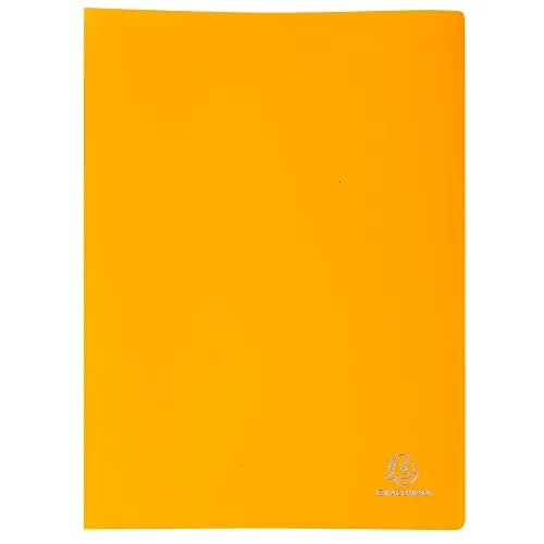 Exacompta 8519E Premium Sichtmappe aus blickdichten Kunststoff DIN A4 mit 10 Klarsichthüllen, 20 Sichten, perfekt für die Schule und das Büro Aktenhülle, Prospekthülle, gelb