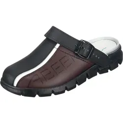 Abeba (7315) Clog Berufsschuhe Dynamic OB schwarz/braun 38 - Wanderschuhe für Gastronomie und Pflege, rutschfest mit antibakterieller Einlegesohle und verstellbarem Fersenriemen für optimalen Komfort und Sicherheit.