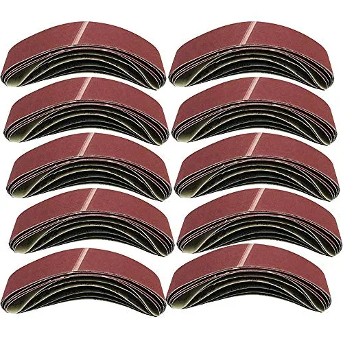 Schleifbänder für Stoff, 75 x 533 mm, Körnung 400, 10 Stück