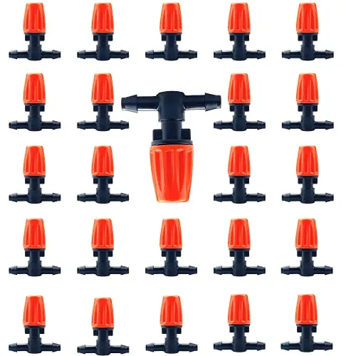 Stück verstellbare Düsensprenger (integriert geformt) mit 4/7 Flachmund-Tropfbewässerungssprüher Bewässerung Nebel Tropf-Set für Bewässerungssystem 24
