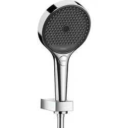 hansgrohe Rainfinity Brausehalterset 26851000 - 3jet Handbrause - Brausegarnituren mit 3 Strahlarten: PowderRain, Intense PowderRain und MonoRain. Ideal für entspannende Duscherlebnisse und einfache Handhabung dank Select-Taste.