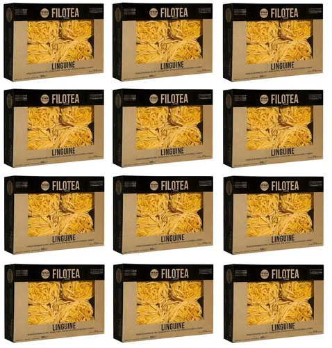 12x Filotea Linguine Pasta all'Uovo,Eiernudeln aus italienischen Rohstoffen,500g