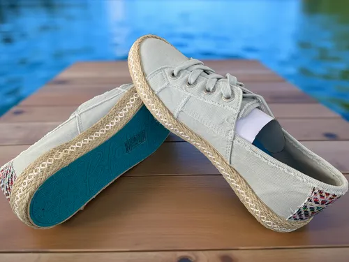 Blowfish Malibu Damen Buenos Sneaker - Größe 39 - Sneaker für Damen in Grau, ideal für Freizeitaktivitäten mit bequemer Schnürung und modischem Design.