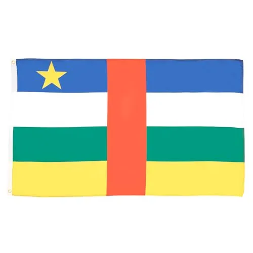 AZ FLAG - Flagge Zentralafrikanische Republik - 150x90 cm - Zentralafrikanische Fahne 100% Polyester mit Messing-Ösen - 110g