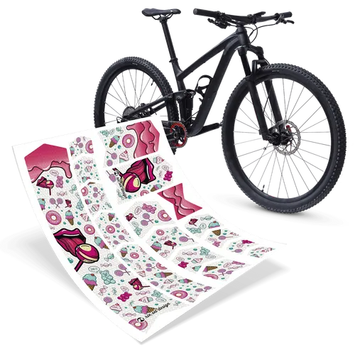 Riesel Design® Frame:Tape 3000 - Stylische Fahrrad Rahmenschutzfolie - Fahrradrahmen - Komplettschutz mit 17 Teilen, selbstklebend und einfach anzubringen, schützt vor Kratzern und Steinschlägen.