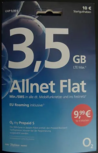 O2 Prepaid S Standard 04 23 Prepaid-Karte ohne Vertragsbindung