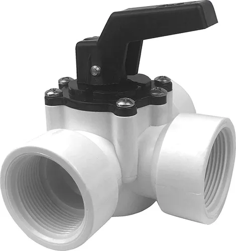 well2wellness® PVC 3-Wege Solarventil Solarschieber für Solarheizung + Wärmepumpe mit Innengewinde 1 1/2