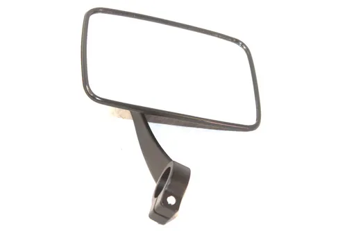 Rückblickspiegel links eckig, Spiegelschale, Alu Spiegelarm  Außenrohrklemmung