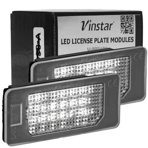 LED Kennzeichenbeleuchtung für AUDI A1 A4 A5 A6 A7 TT Q5 - Hochwertige LED Kennzeichenbeleuchtung in Xenon Weiß (6000K) für AUDI-Modelle. Mit 3 Watt Stromverbrauch, e-geprüft und einfach zu installieren für eine optimale Ausleuchtung.
