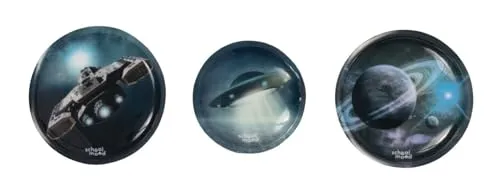 School-Mood Patchy 3er Set für Schulranzen – Klett-Patchy mit wechselbaren Designs für Kinder – Trendiges Schulrucksack-Accessoire für jeden Geschmack, perfekt für die Grundschule (Moritz Weltall)