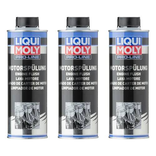 LIQUI MOLY 3x Pro-Line Motorspülung 500ml Motoröl Additiv Diesel/-Benzin-Motoren