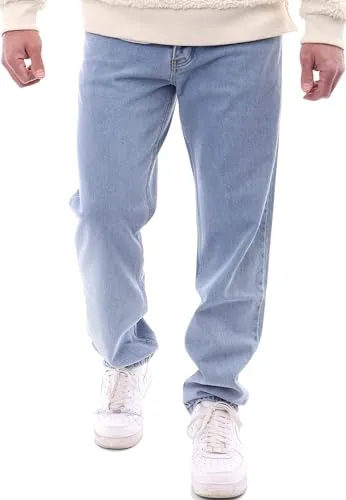 Reslad Herren Jeans Loose Fit RS-2105 - Hellblau W36/L32 - Stylishe Herren Jeans im Loose Fit Design mit optimaler Passform. Genieß höchsten Tragekomfort dank hochwertiger Materialien. Ideal für lässige Freizeitlooks!