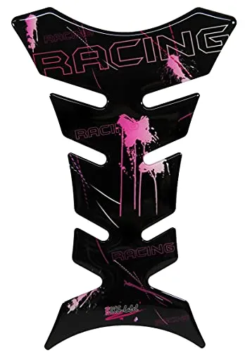 Tankpad 3D Racing Black Pink Splatter kompatibel für Honda 500332