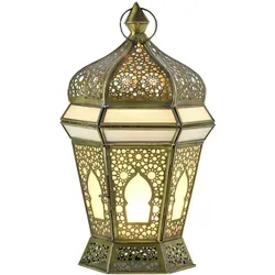 Marrakesch Orient & Mediterran Interior Teelichthalter - Teelichthalter aus edlem Metall & Glas, handgefertigt, verleiht Ihrem Zuhause einen Hauch von orientalischem Flair und schafft eine gemütliche Atmosphäre.