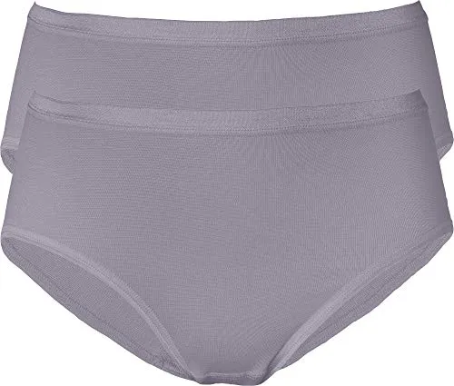 Erwin Müller Damen-Slip 2er-Pack Modal grau Größe 42/44