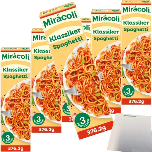 Miracoli Spaghetti mit Tomatensauce Klassiker 3 Port. Packung 6x376,2g usy Block