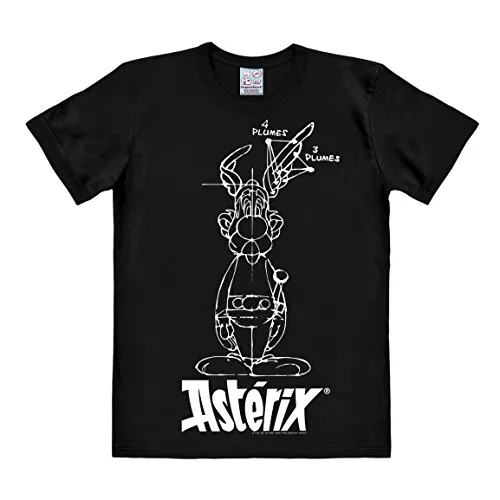Logoshirt® Asterix der Gallier T-Shirt - Schwarz, Größe M - Lizenziertes Asterix T-Shirt aus 100% Baumwolle mit langlebigem Siebdruck. Ideal für Fans der Comicserie, bequem und formstabil nach vielen Wäschen.