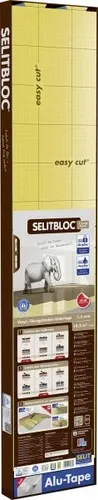 Selitbloc 1,5 mm Vinyl- und Designbodenunterlage inkl. Alu-Tape - Dämmstoffe für Innenbereiche, hochwertige XPS-Unterlage mit Verbundfolienoberfläche sorgt für optimale Schalldämmung und Wärmeisolierung.
