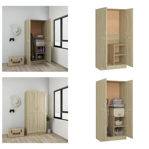 vidaXL Kleiderschrank Sonoma Eiche 82,5x51,5x180 cm Holzwerkstoff