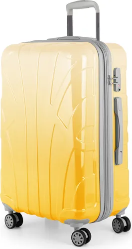 Suitline Hartschalen-Koffer mittelgroß, 66 cm - Koffer der Größe M, erweiterbar mit 58-68 Liter Volumen, robustes 100% ABS Material und TSA-Zahlenschloss für mehr Sicherheit auf Reisen.