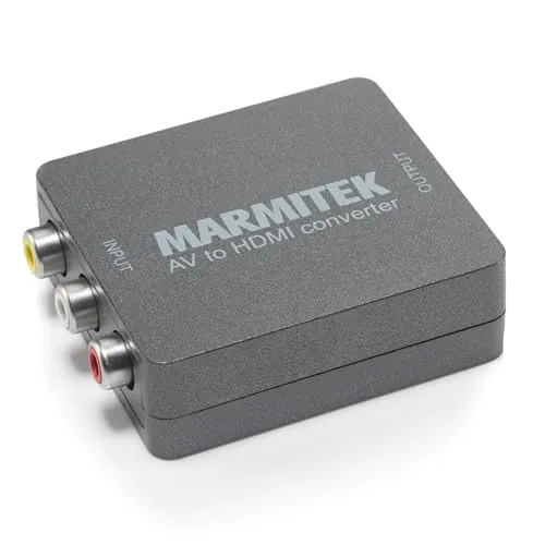 MARMITEK ConnectAH31 RCA/SCART auf HDMI Konverter - Effizienter RCA/SCART auf HDMI Konverter für den Anschluss von DVD-Playern oder Videorekordern an HDTVs. Einfach zu bedienen ohne Softwareinstallation, mit 720p/1080p Wahlschalter für flexibles Streaming.